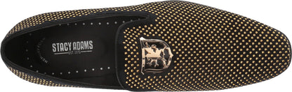 Stacy Adams Swagger Studded Ornament Loafer Black/Gold 9.5