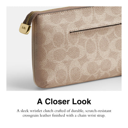 Coach Large Wristlet with Chain