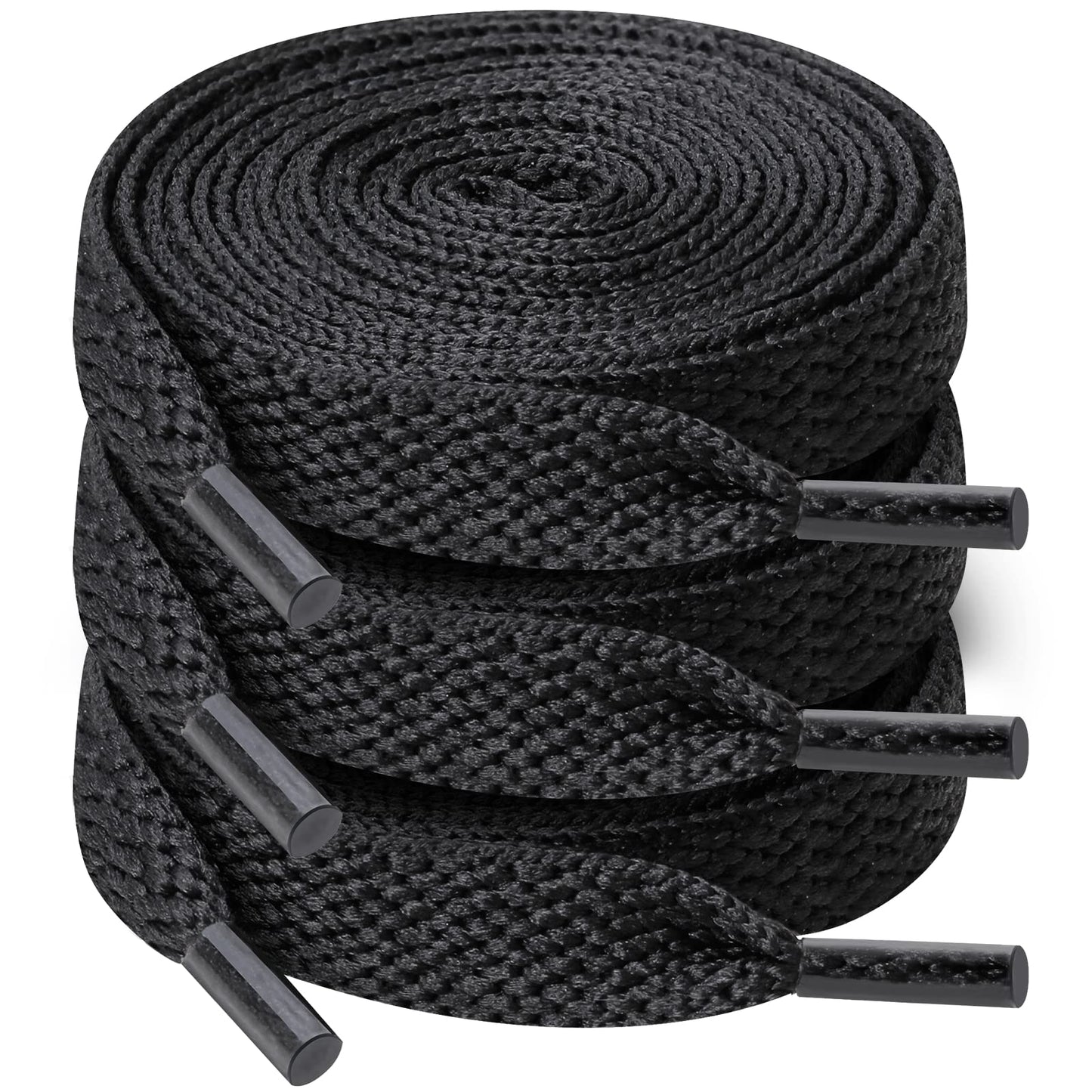 UpUGo 3 Pair Flat Shoe laces, 5/16" Wide Shoelaces