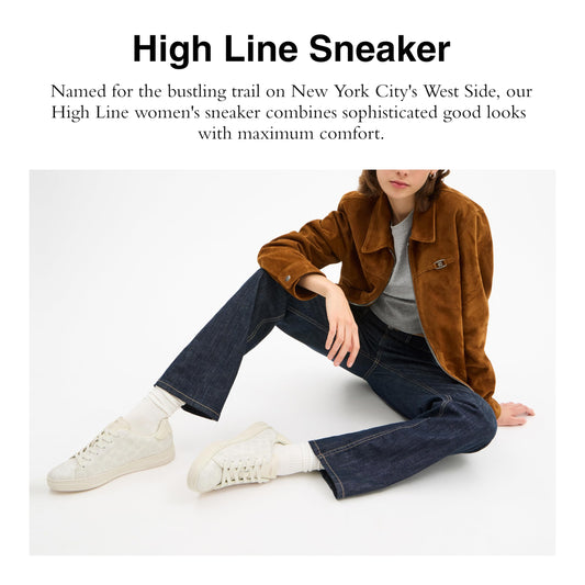 High Line Signature Coated Canvas Sneaker Off-White