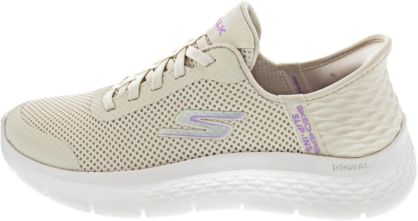Skechers Women's Go Walk Flex Hands Free Slip-Ins - Grand Entry Sneaker, Off White, 8.5 US