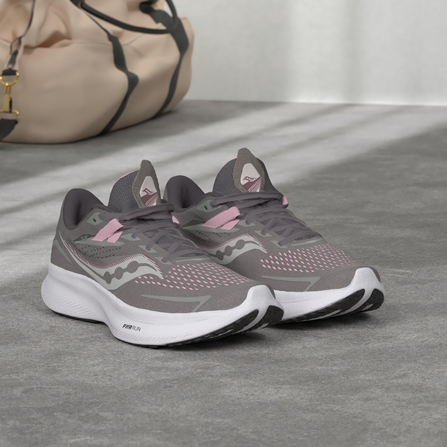 Saucony Ride 15 Women Running Shoe, Alloy Quartz, 8.5 Wide