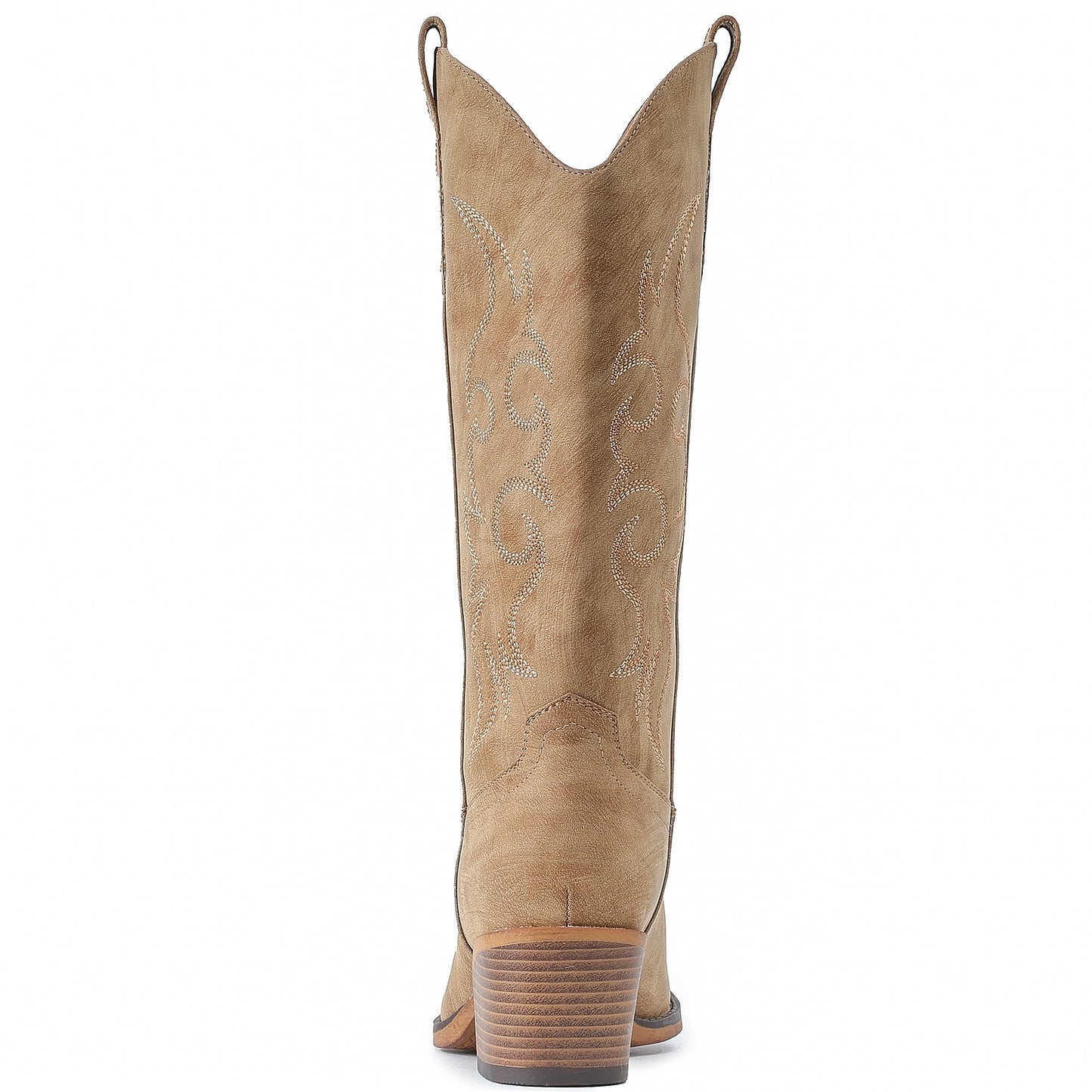 IUV Cowboy Boots For Women Western Cowgirl Classic Mid Calf Snip Toe Boot