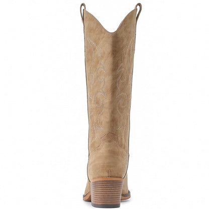 IUV Cowboy Boots For Women Western Cowgirl Classic Mid Calf Snip Toe Boot