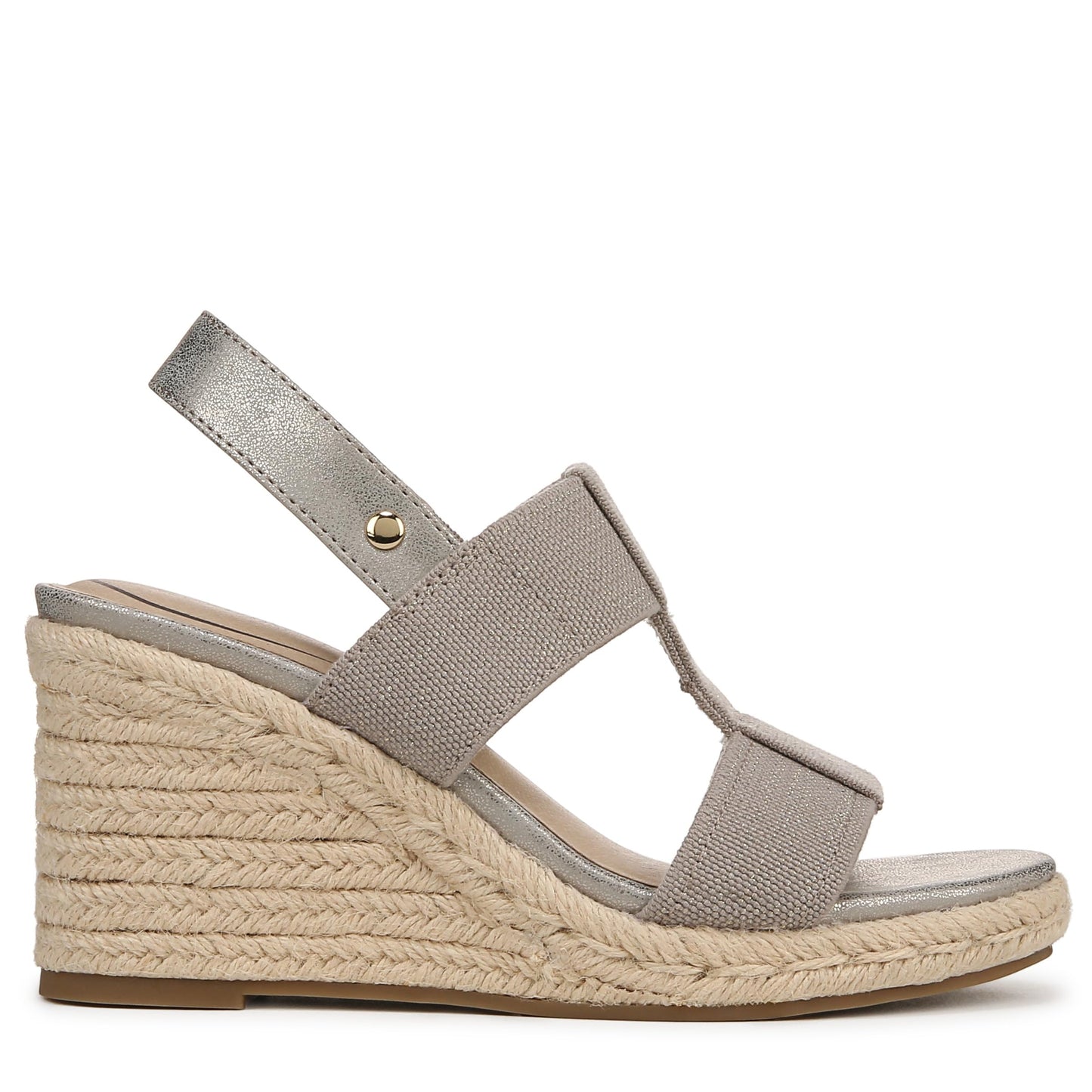 LifeStride Womens Tallulah Espadrille Wedge Sandal Taupe 7.5 M