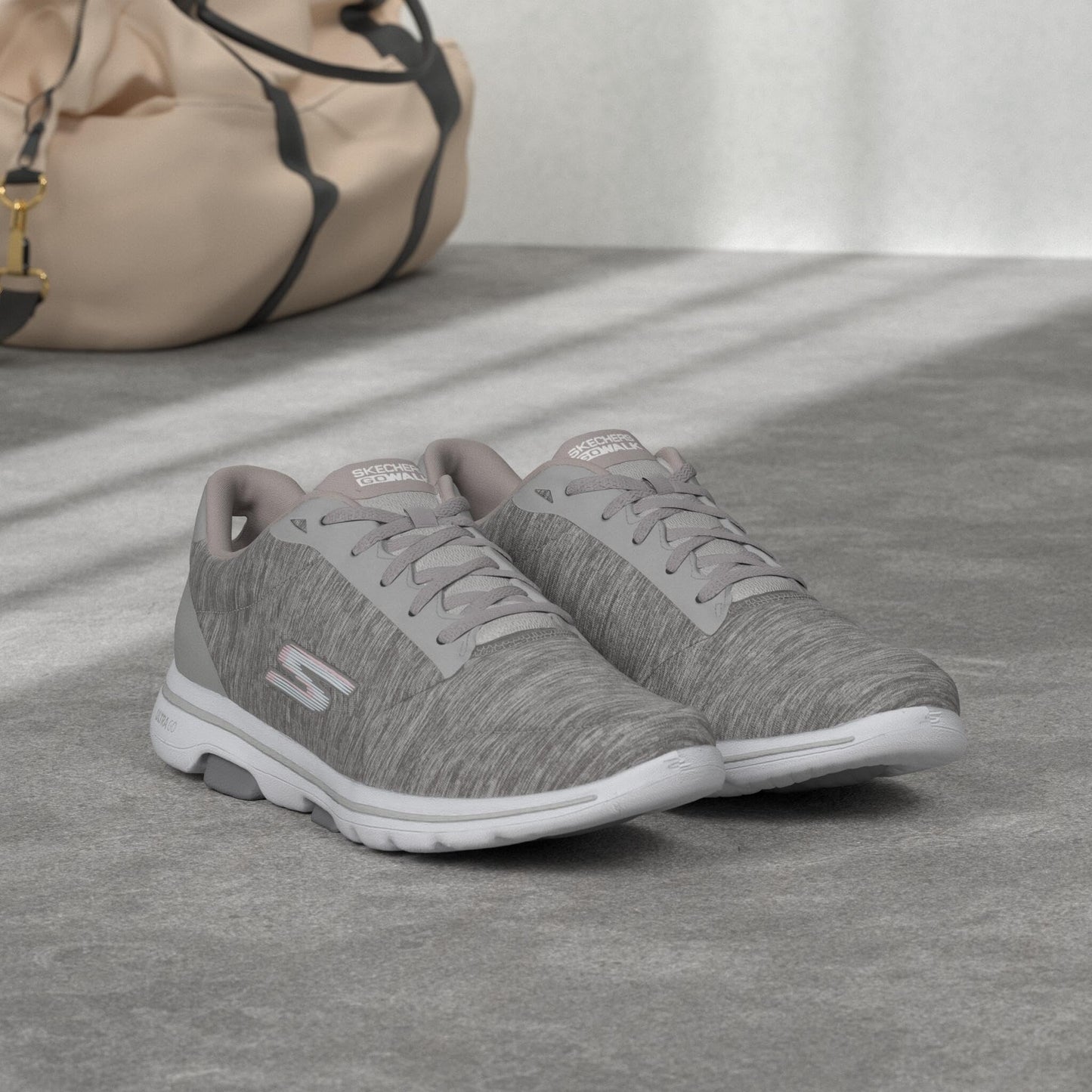 Skechers Women's Go Walk 5 True Sneaker, Grey, 7
