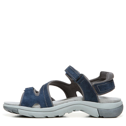 Dr. Scholl's Shoes Women's Adelle Sporty Adjustable Footbed Sandal,Elegant Navy Suede,9
