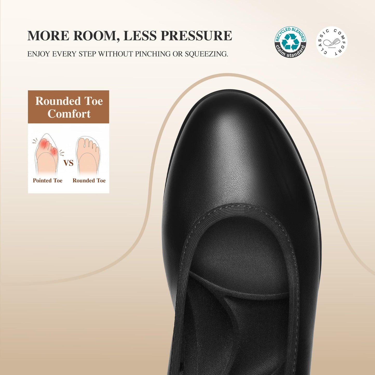 DREAM PAIRS Women's Chunky Closed Toe Low Block Heels Work Pumps Comfortable Round Toe Dress Wedding Shoes Nereida,Size 8,Black,SDPU2230W