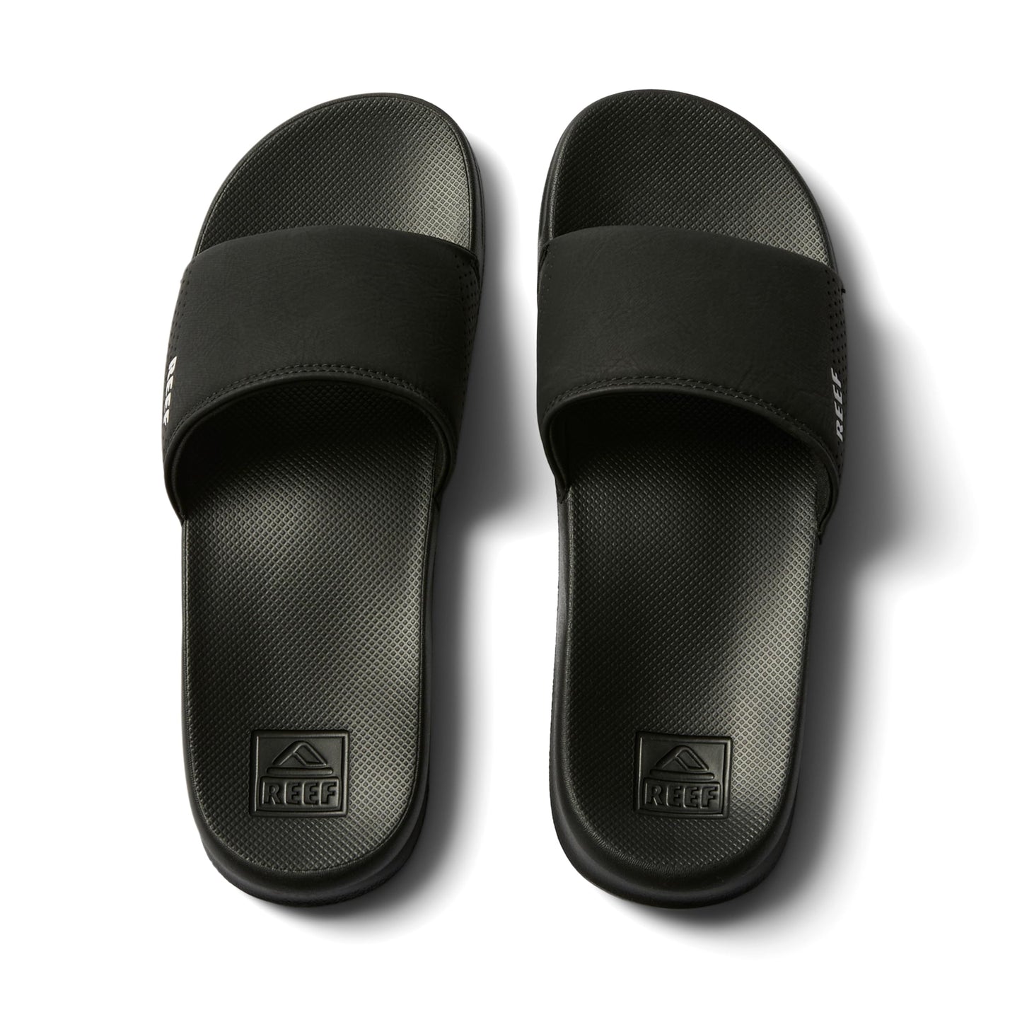 Reef One Slide Mens Sandal, Lightweight & Water Friendly, Black, 10