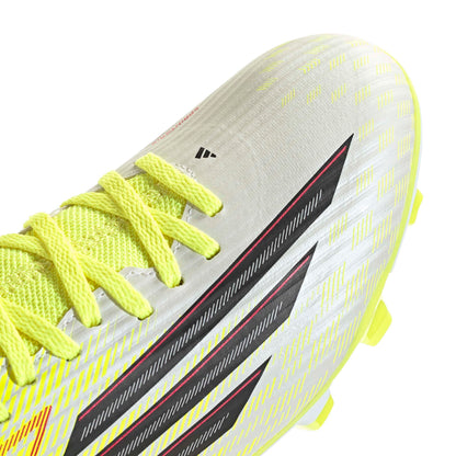 adidas Unisex F50 Club Mid Firm Multi Ground Sneaker, Team Solar Yellow/Black/Lucid Red, 9 US Men
