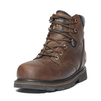 Timberland PRO Men's Pit Boss 6 Inch Steel Safety Toe Industrial Work Boot, Brown-2024 New, 11.5 W