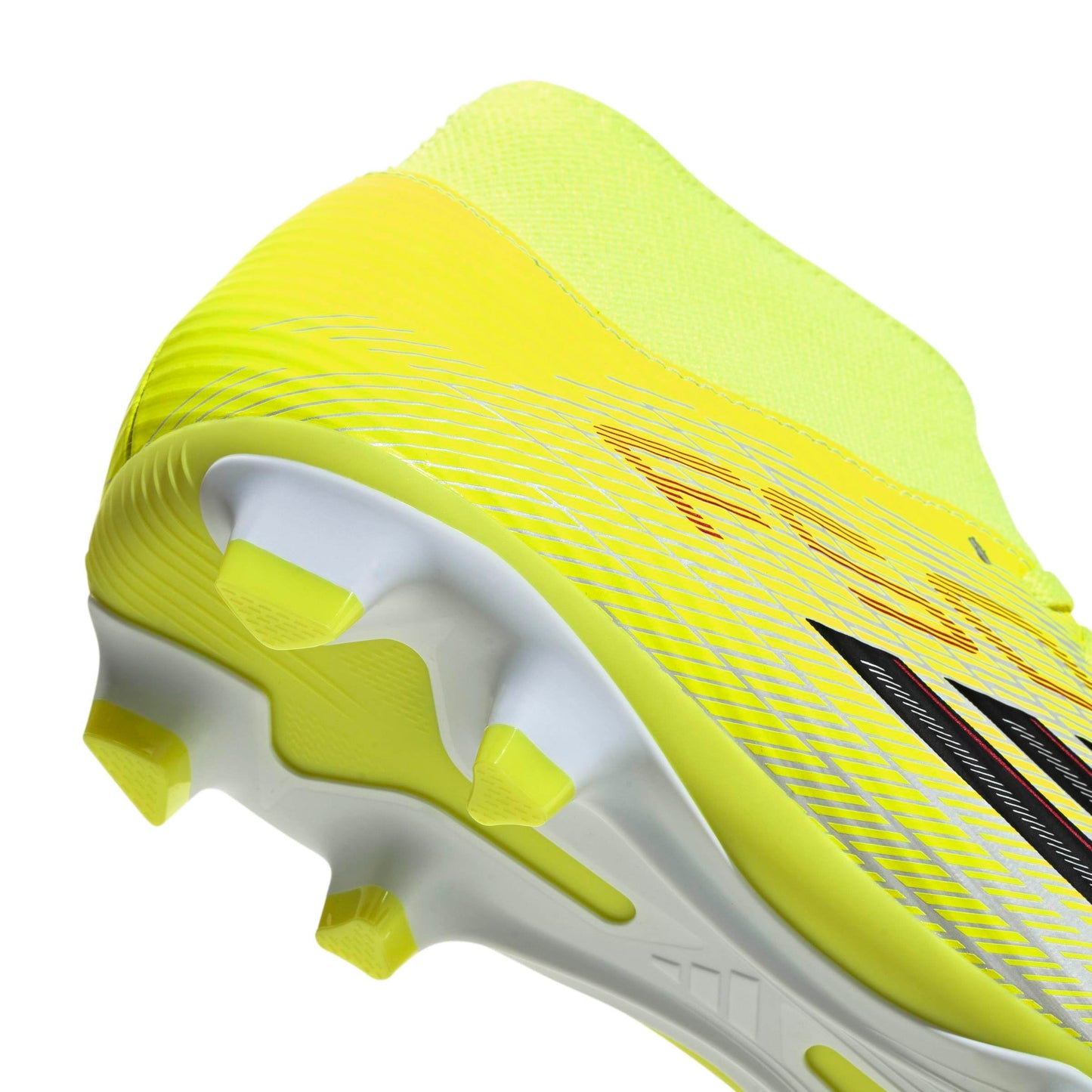 adidas Unisex F50 Club Mid Firm Multi Ground Sneaker, Team Solar Yellow/Black/Lucid Red, 9 US Men