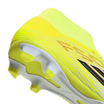 adidas Unisex F50 Club Mid Firm Multi Ground Sneaker, Team Solar Yellow/Black/Lucid Red, 9 US Men
