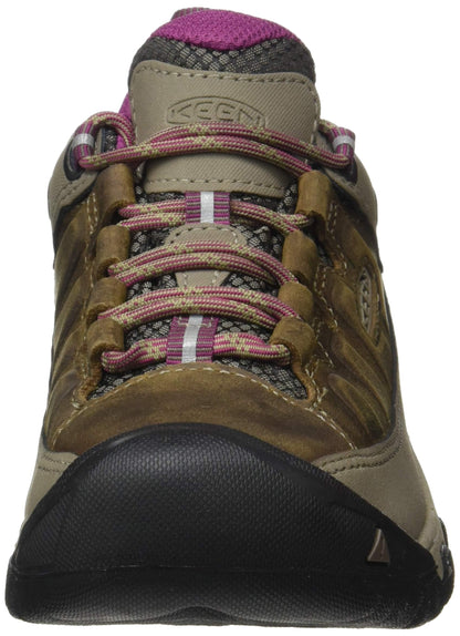 KEEN Women's Targhee 3 Waterproof Hiking Shoe, Weiss/Boysenberry, 9.5 M (Medium) US