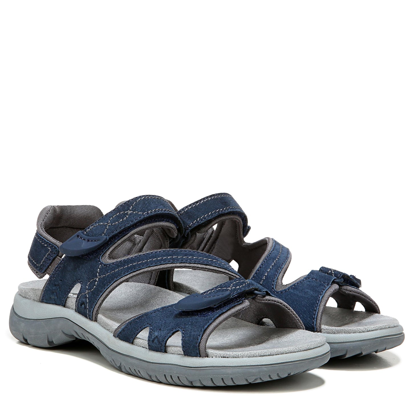Dr. Scholl's Shoes Women's Adelle Sporty Adjustable Footbed Sandal,Elegant Navy Suede,9