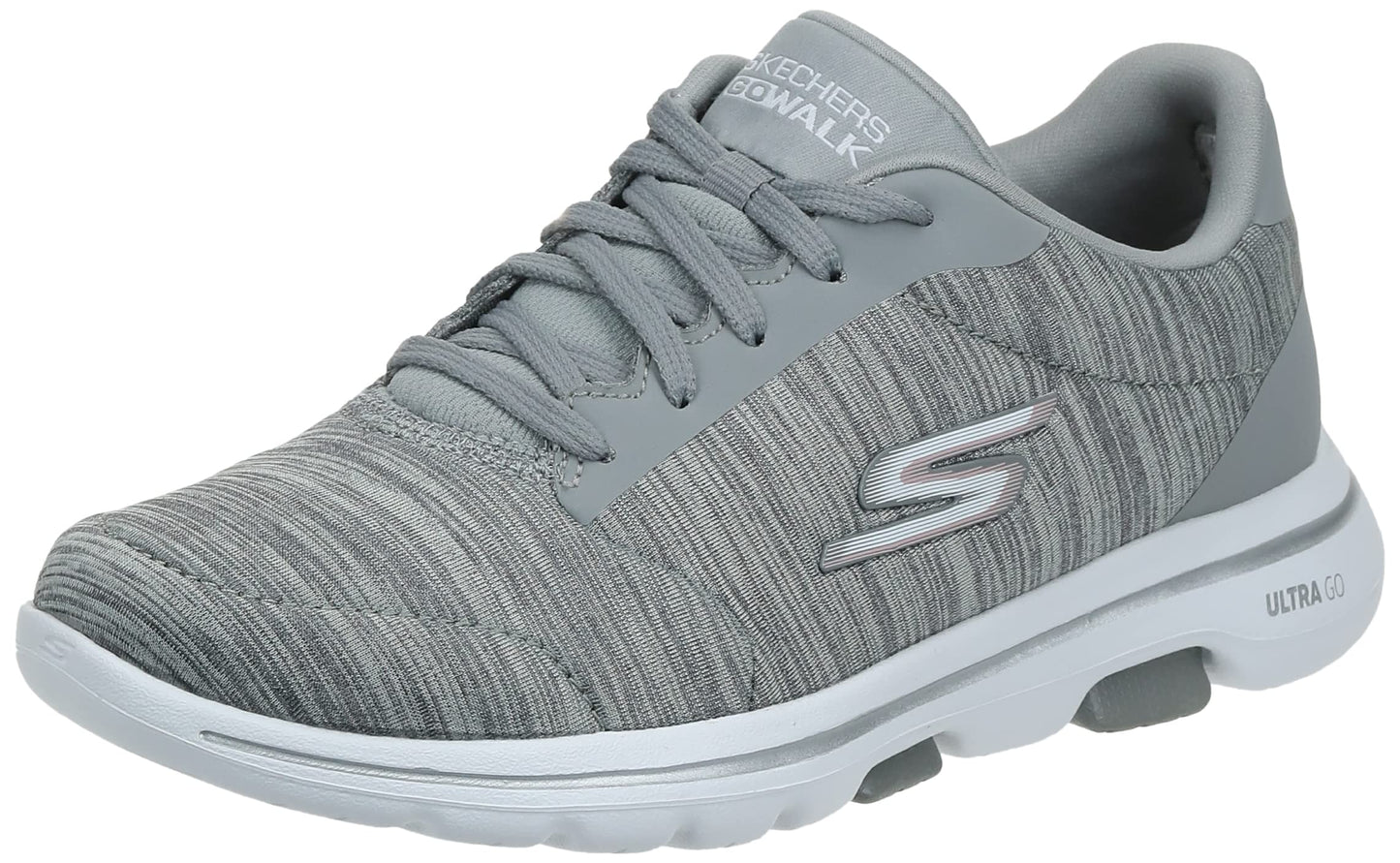 Skechers Women's Go Walk 5 True Sneaker, Grey, 7
