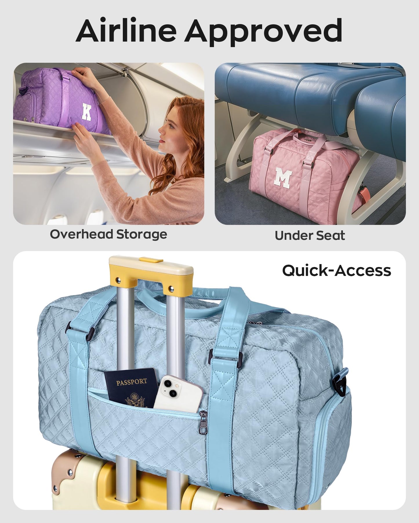 READ DESCRIPTION Personalized Travel Duffle Bag: Weekender Dance Cheer bag with Shoe Compartment