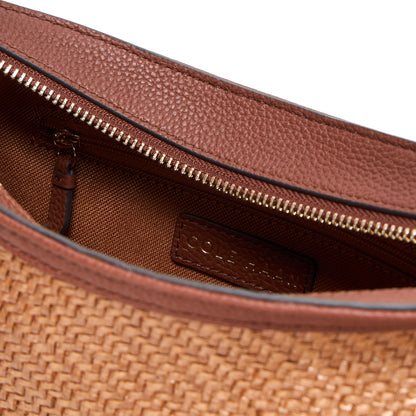 Cole Haan Women's Elizabeth Crossbody, Natural Tan Straw