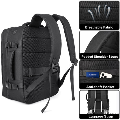 DEYACE Travel Backpack for Men Women, TSA Approved Carry On Backpack 17x13x8 Personal Item Size Airplane Approved Weekender Bag, Water Resistant Lightweight Laptop Daypack for Flight