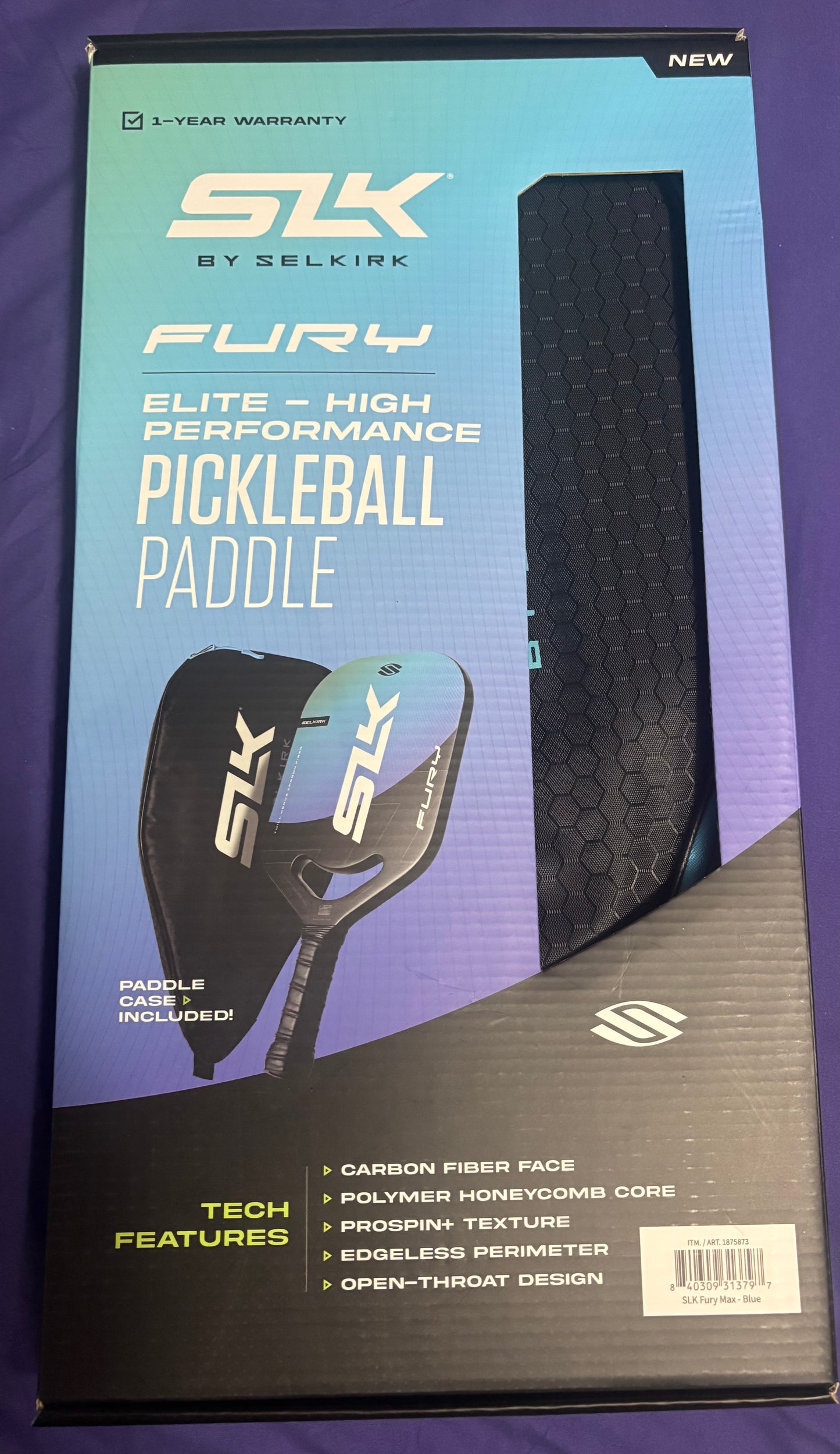 Selkirk SLK Fury Pickleball Paddle and Case