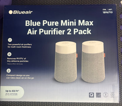 Blue Pure Mini Max Air Purifier, 2-pack By Blueair