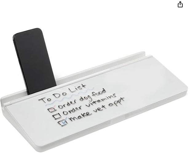 Desktop Dry Erase Whiteboard with Organizer