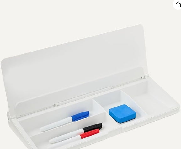 Desktop Dry Erase Whiteboard with Organizer