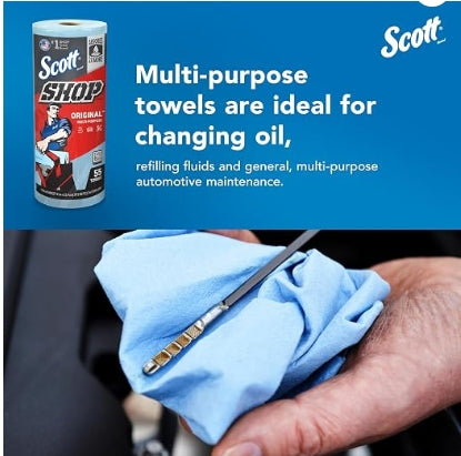 30 ROLLS OF Scott Shop Original Blue Towels