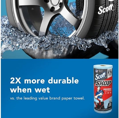 30 ROLLS OF Scott Shop Original Blue Towels