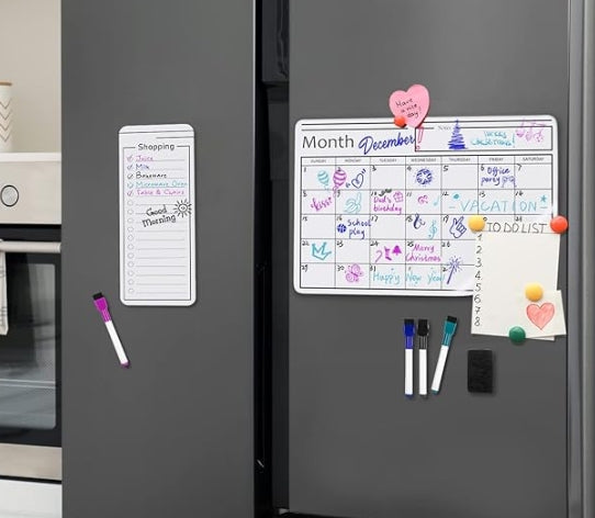 Magnetic Dry Erase Whiteboard Calendar for Fridge