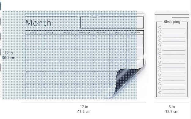 Magnetic Dry Erase Whiteboard Calendar for Fridge