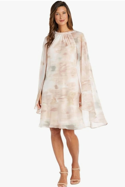 R&M Richards Women's Short Cape Dress SIZE 18