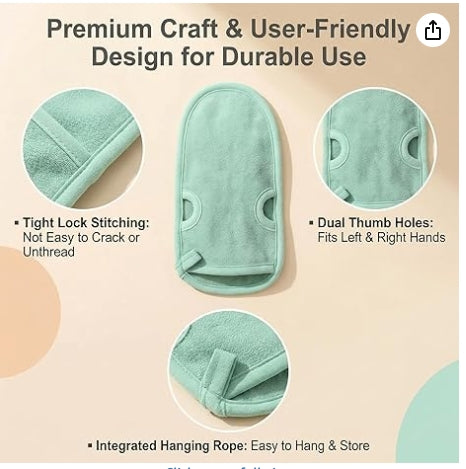 3PCS Bathing Mittens