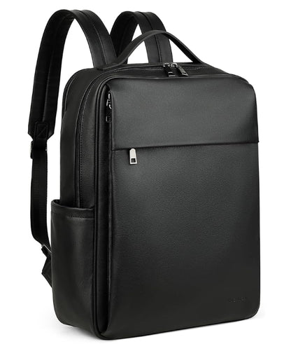MASINTOR 15.6 inch PU Leather Laptop Backpack Purse