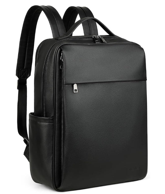 MASINTOR 15.6 inch PU Leather Laptop Backpack Purse