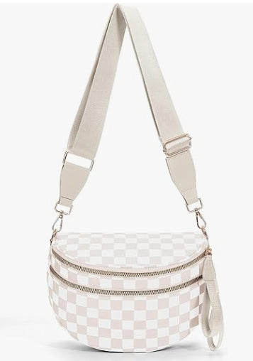 Checkered Crossbody Bum Bags for Women