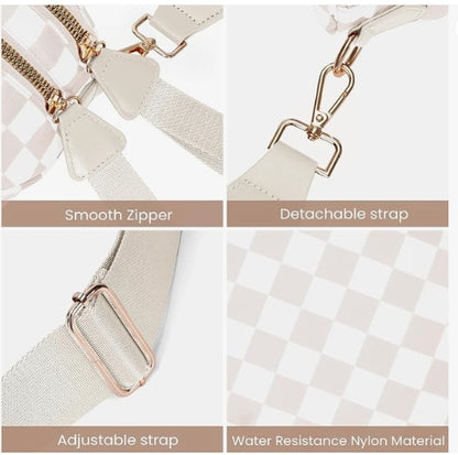 Checkered Crossbody Bum Bags for Women