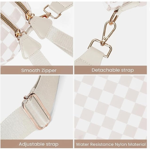 Checkered Crossbody Bum Bags for Women