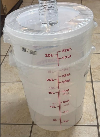 22 Quart Bucket with Lid, 2-count