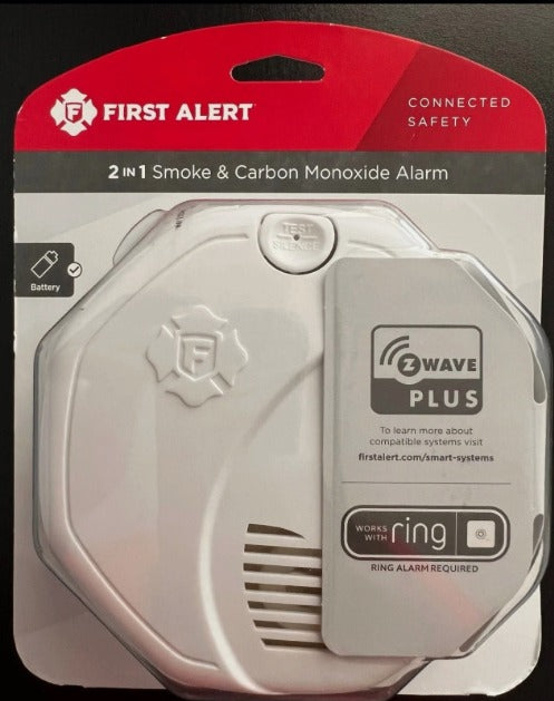 First Alert 2 IN 1 Smoke & Carbon Monoxide Alarm Z-Wave plus Works w/ Ring