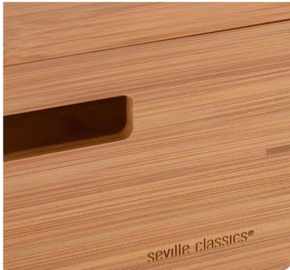 4-Piece Set Bamboo Stackable Bin Countertop Pantry Organizer