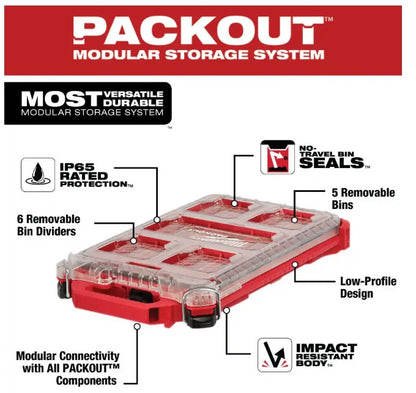 SLIGHTLY USED SHALLOW MILWAUKEE PACKOUT CASE