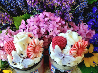 Farm Fresh Sequim Lavender Strawberry Dessert Drink Candle